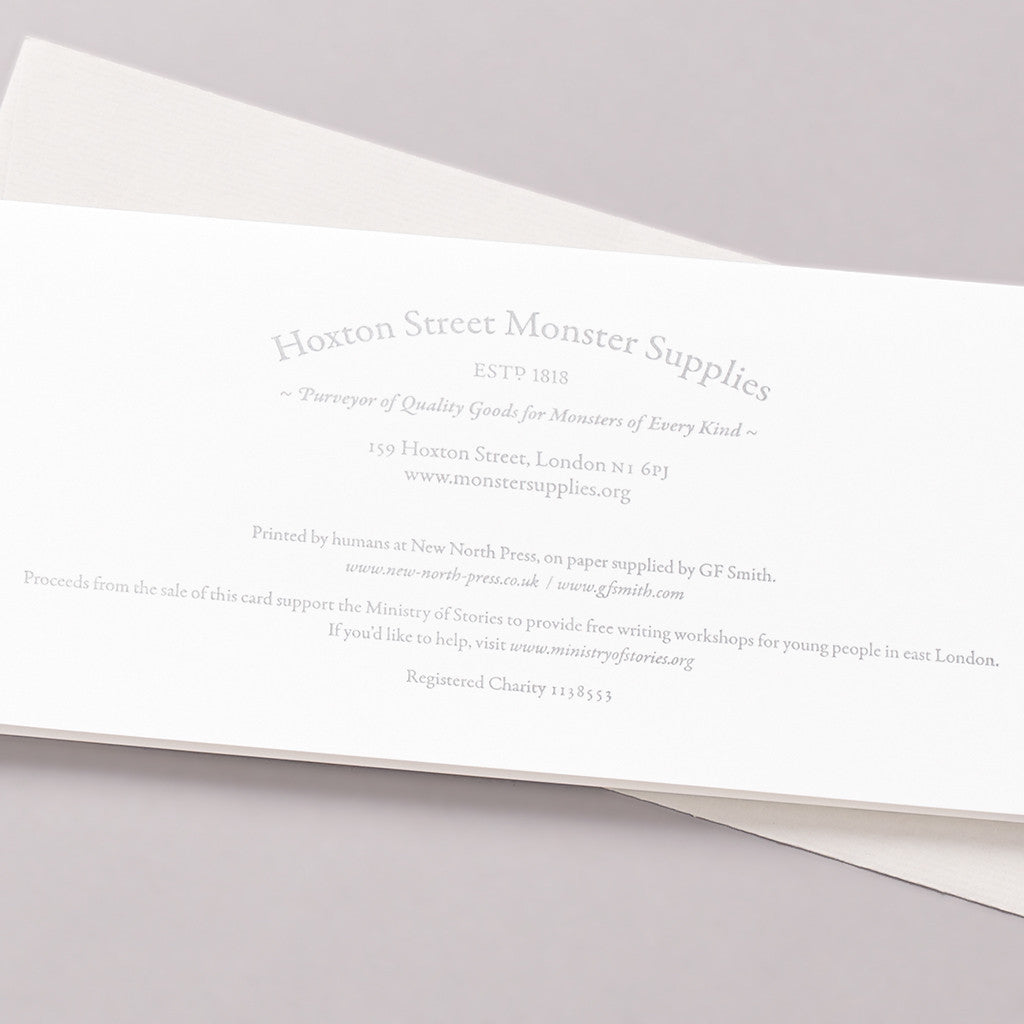 Letterpress card back photo