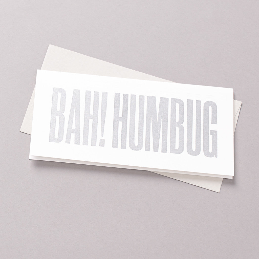 Bah! Humbug letterpress card photo