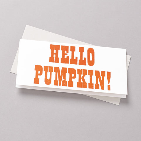 Hello pumpkin letterpress card photo