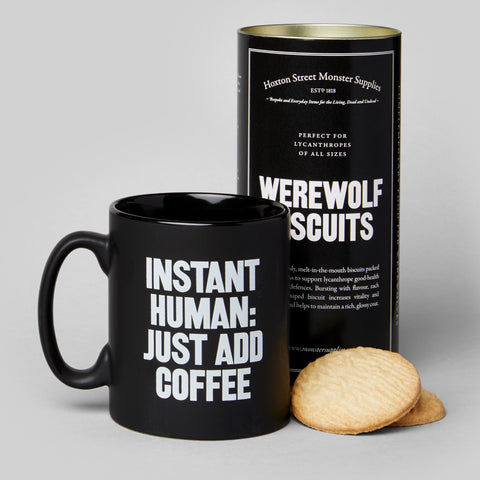 Instant Human Mug with Werewolf Biscuits
